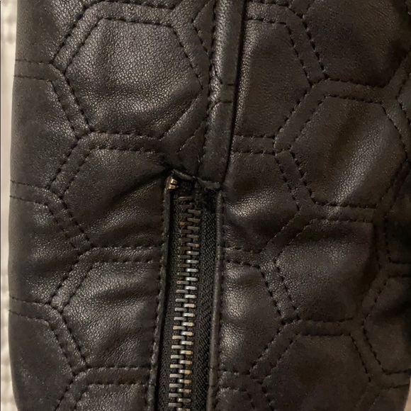 Badgley Mischka Black and Gray Leather Jacket - Picture 8 of 8